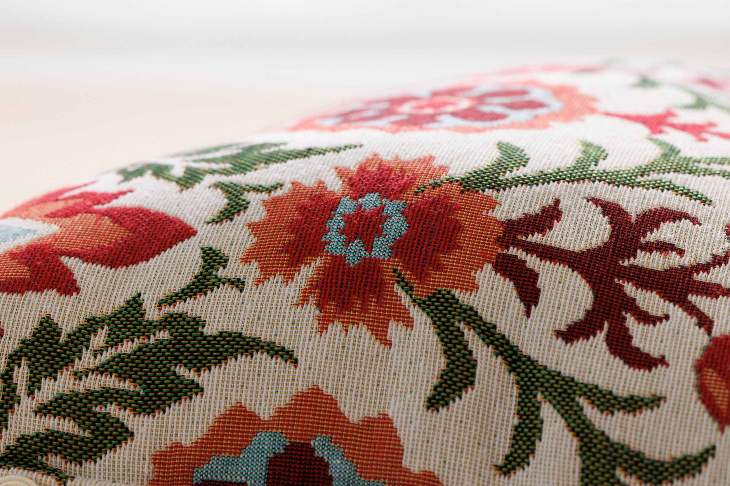 Scarlet Iris in Cancaya Cushion