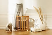 Grey Tulle Baby Bed Canopy with Frame