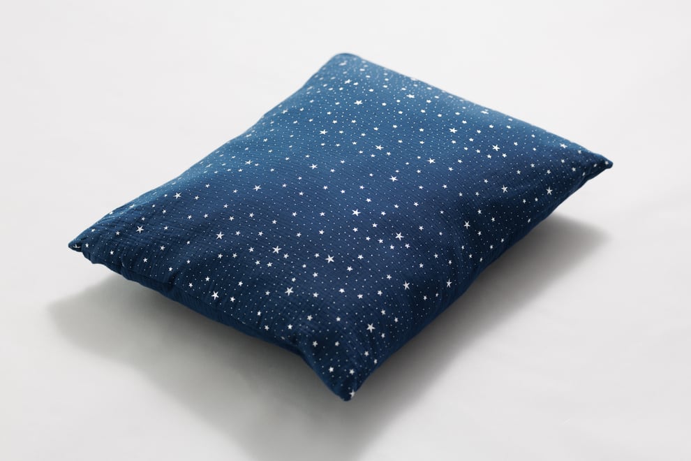 copy ofJuego de edredón y almohada de muselina de algodón 120x170 - Azul Marino con Estrellas Plateadas 