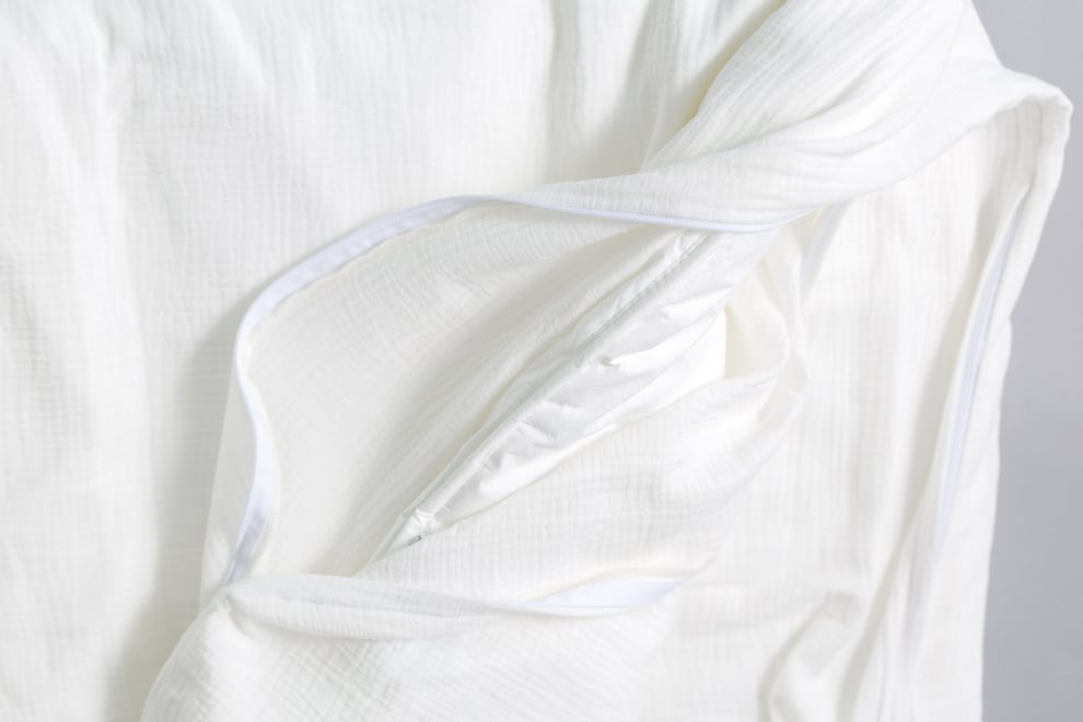 Cotton Muslin 140x200 Duvet Set - Off White