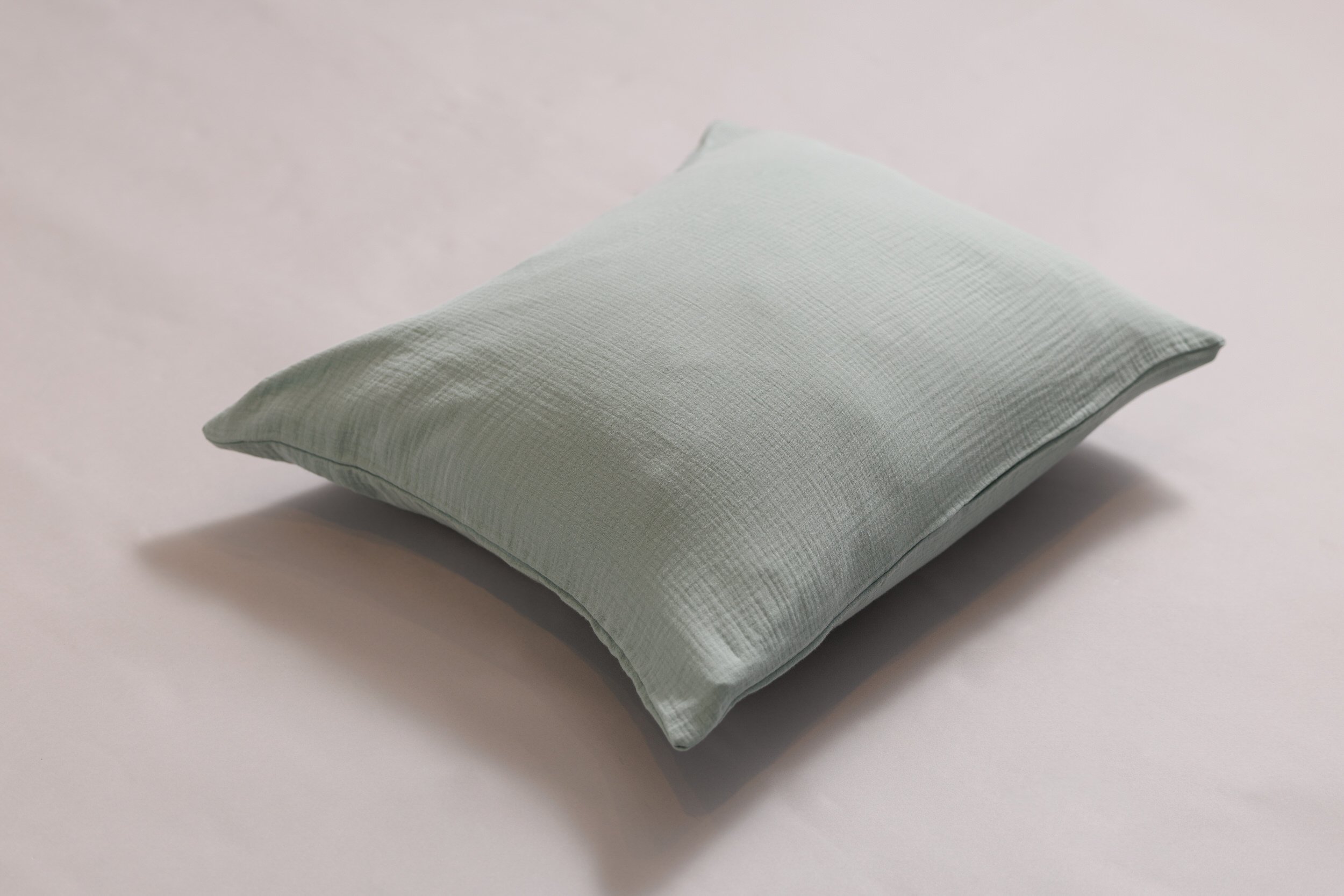 Cotton Muslin 140x200 Duvet Set - Eucalyptus