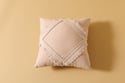 Cuscino Boho Vaniglia con Frangia