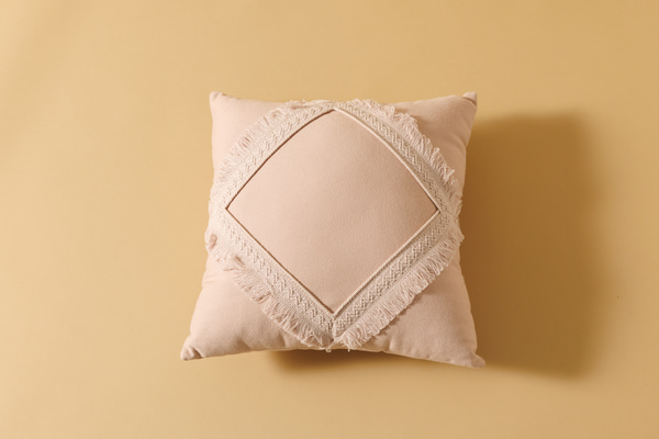 Boho Kissen mit Randmuster Vanilia