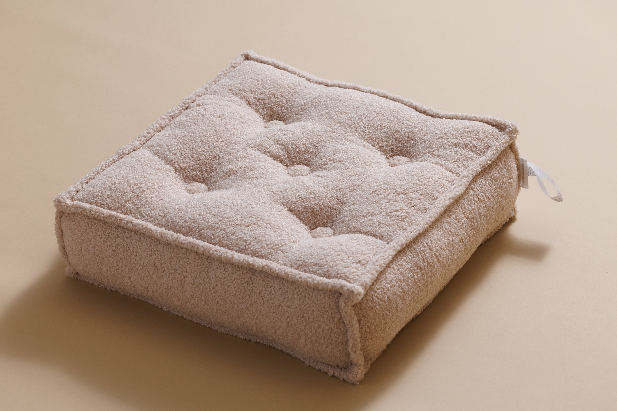 Saldi Estivi - Pouf boucle Boho rosa cipria