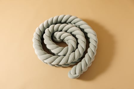 Sage Green Fishtail Braided Bed Bumper