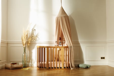 Beige Stripes Muslin Canopy