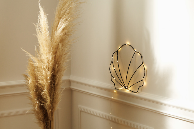 Guirlande Lumineuse LED en Fil Métallique Noir - Coquillage