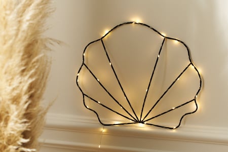 Black Metal Wire LED Light - Shell