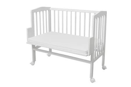 Berço co-sleeper branco com colchão