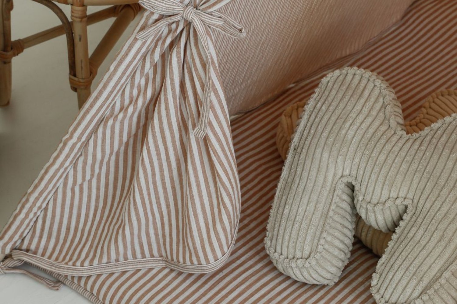 Beige Stripes Muslin Tipi