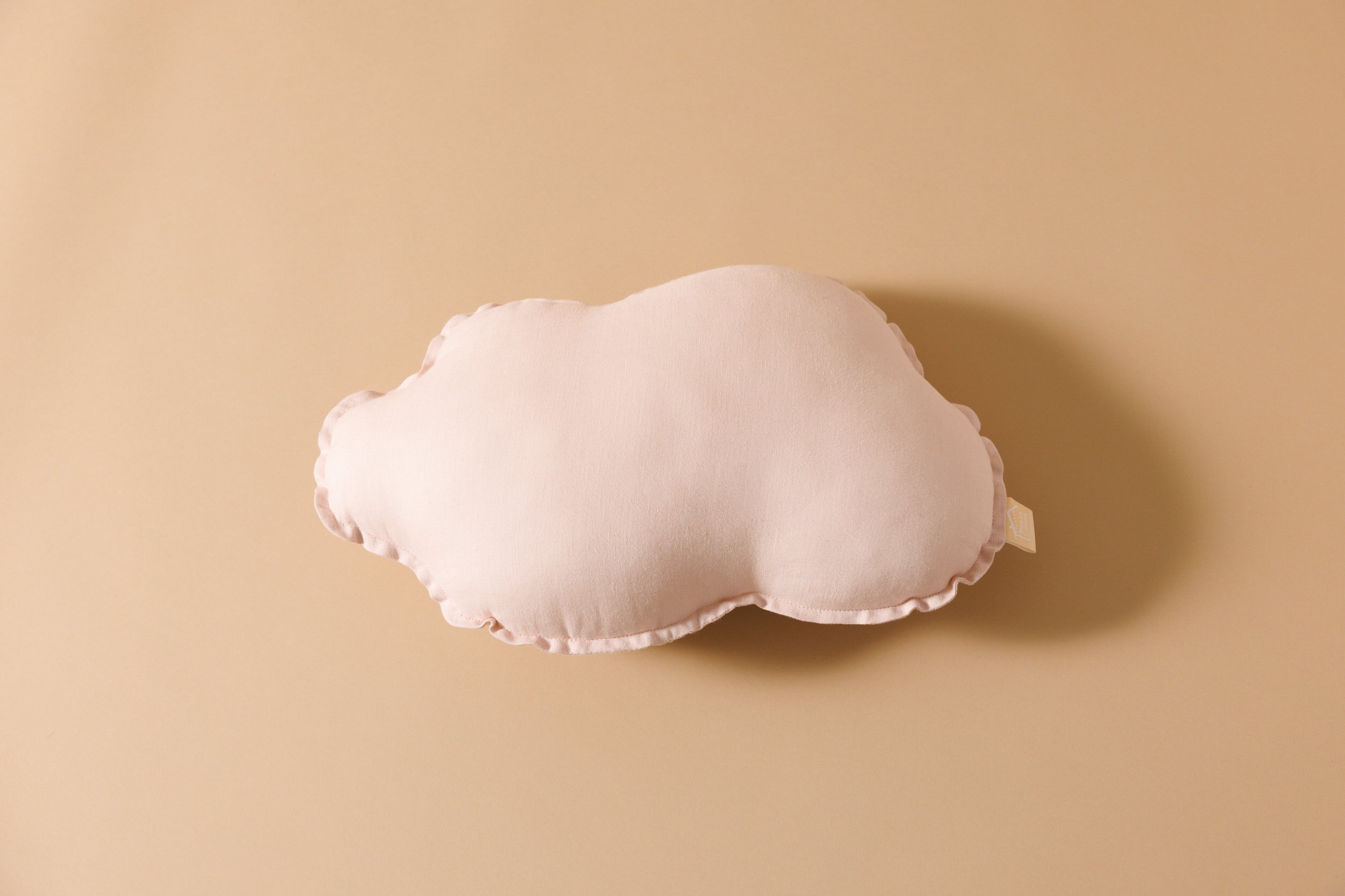 Dusty Pink Cloud Linen Cushion