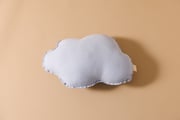 Coussin Nuage en Lin Bleu