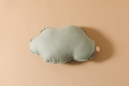 Sage Green Cloud Linen Cushion