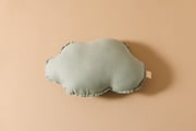 Coussin Nuage en Lin Vert Sauge