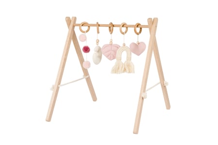 Arco Baby Gym de Madeira - Rosa