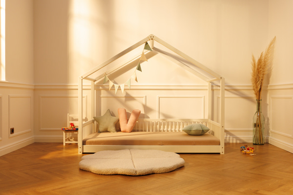 Buchstaben-Kissen V - Rosa Kord