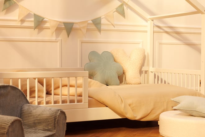 Housse de Couette et Oreiller 140x200 Mousseline de Coton - Sable