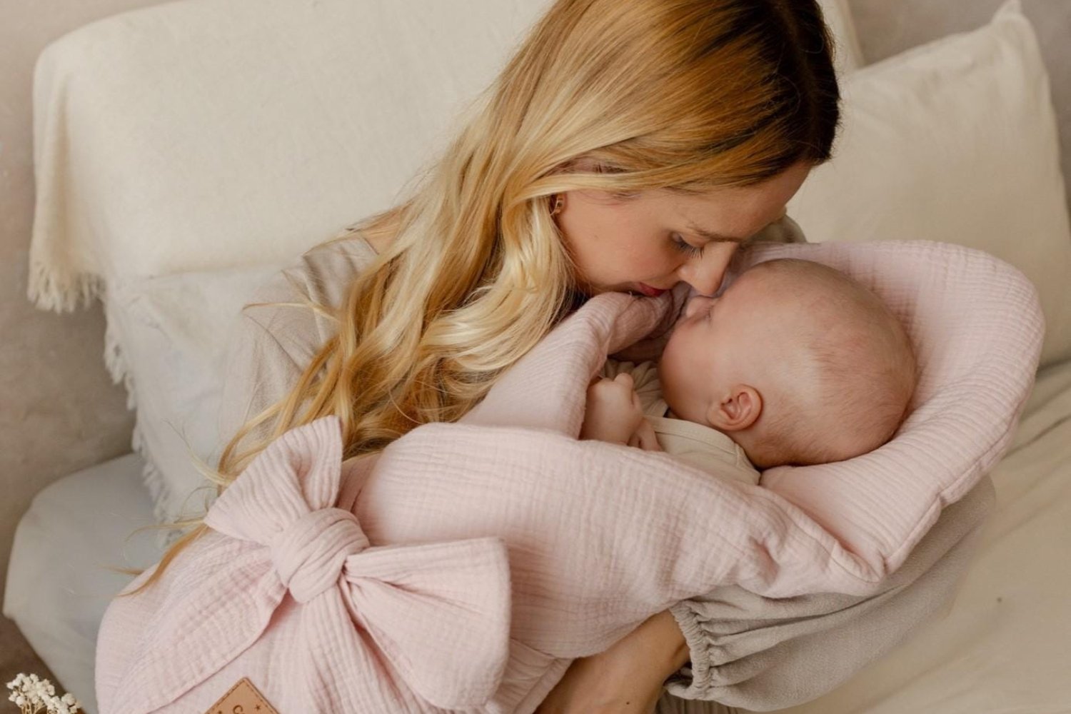 Babyschlafsack aus Musselin - Rosa