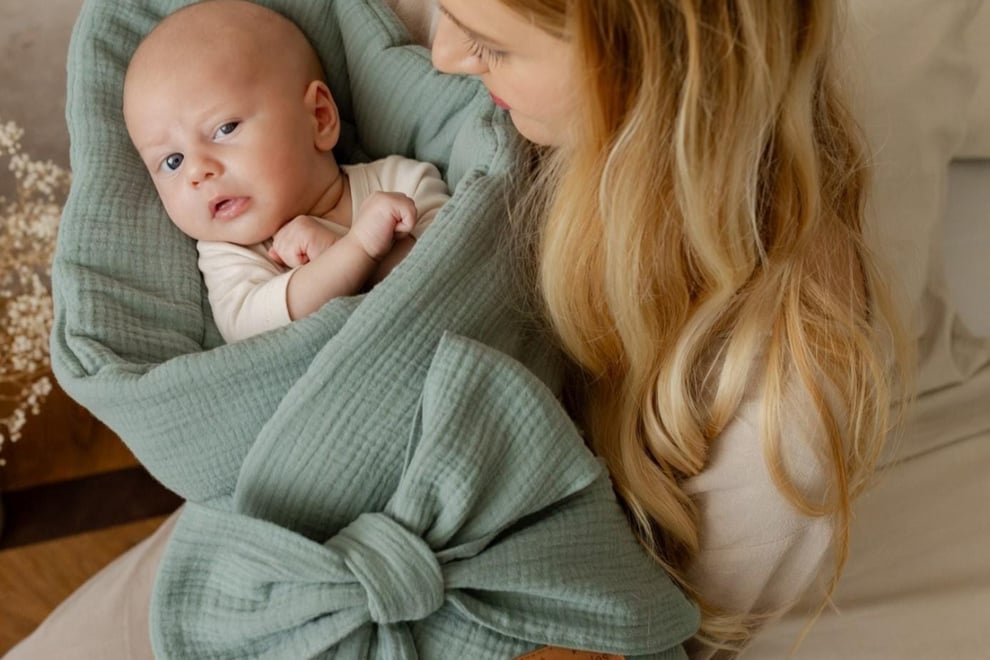 Babyschlafsack aus Musselin - Rosa