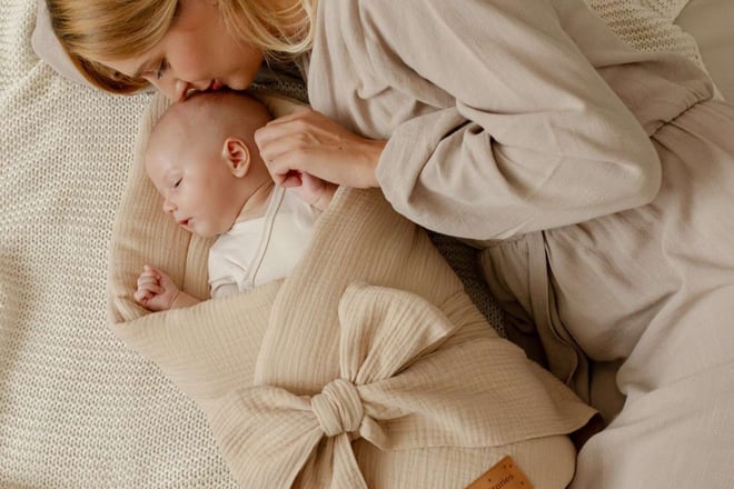 Babyschlafsack aus Musselin - Beige