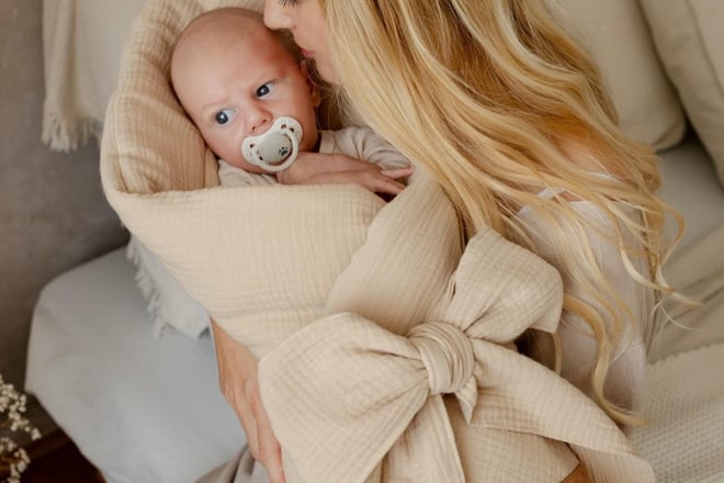 Babyschlafsack aus Musselin - Beige