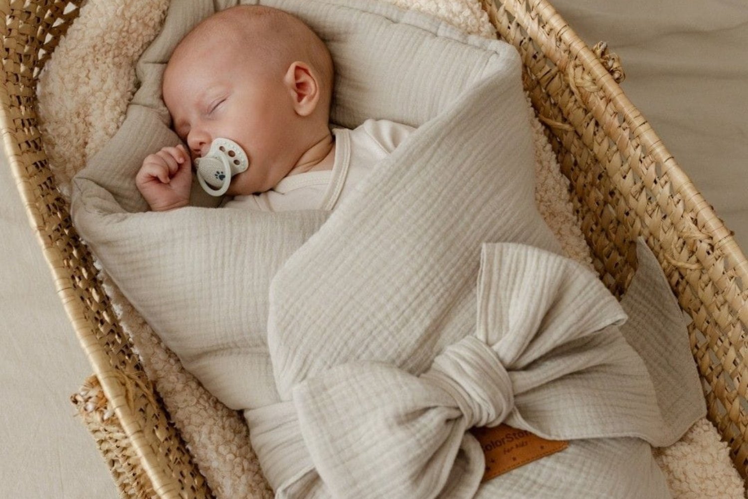 Beige Muslin Swaddle