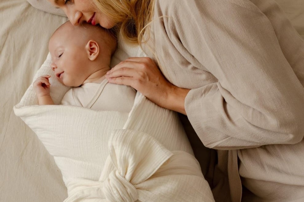 Babyschlafsack aus Musselin - Rosa