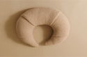 Coussin d'Allaitement Croissant Bouclé - Chocolat 