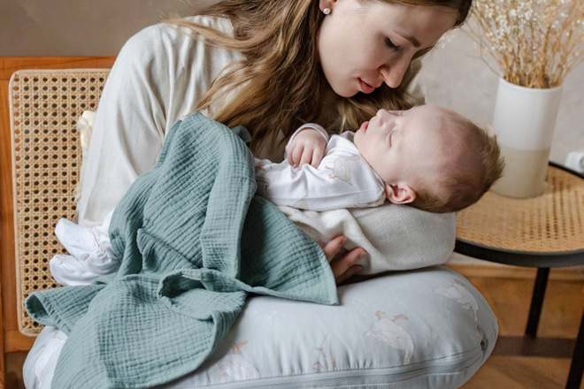 Sada 2 mušelínových plenek - Růžová a Krémová