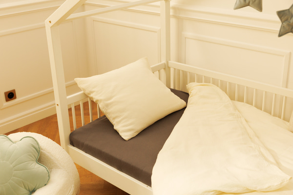 Povlak na peřinu a polštář 140x200 Bavlněný mušelín – Off White
