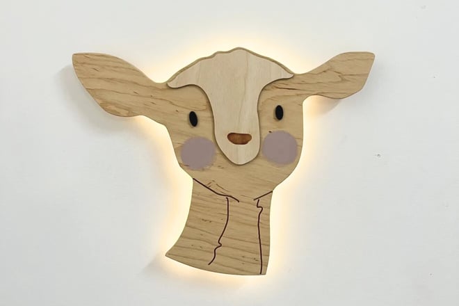 Deer Lamp - Natural