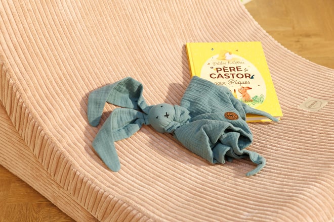 Doudou Lapin - Bleu Minéral