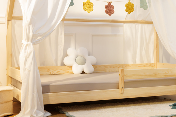 Almofada Daisy em veludo - Verde