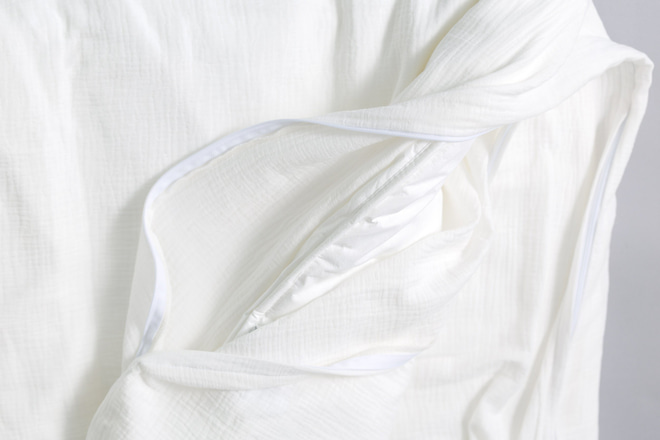 Povlak na peřinu a polštář 120x170 bavlněný mušelín – Off White