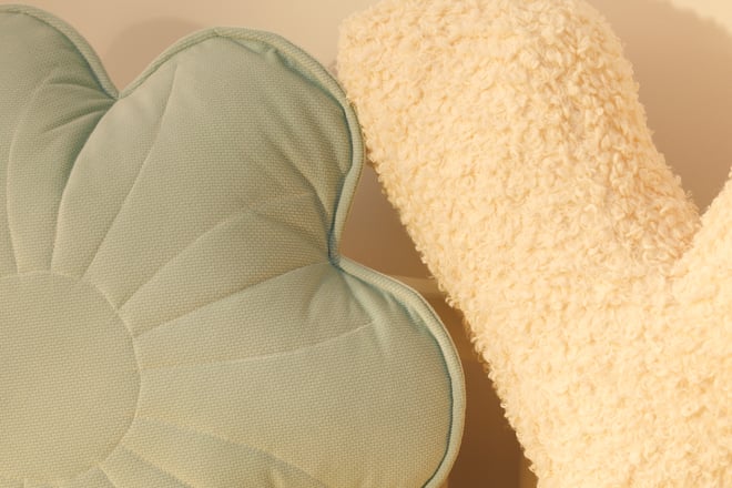 Coussin Lettre B - Vanilla Bouclé