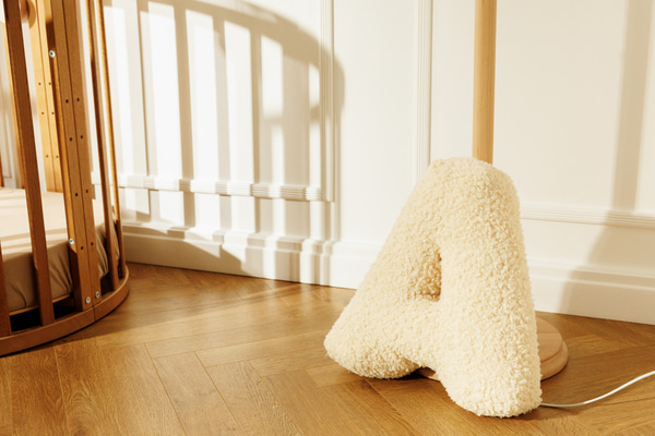 Polštář Písmeno A – Vanilla Bouclé