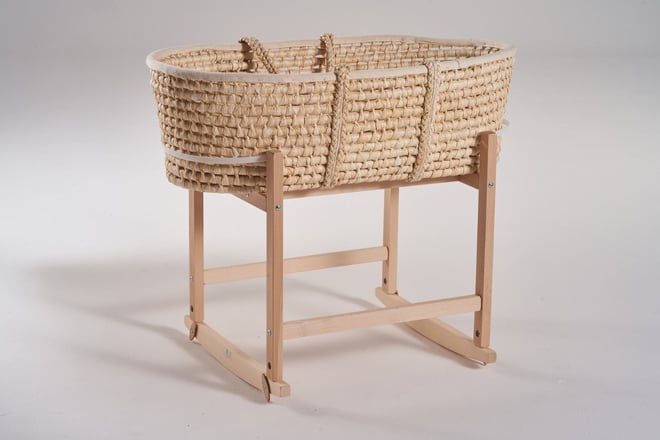 Moses Basket Cover and Fitted Sheet - White