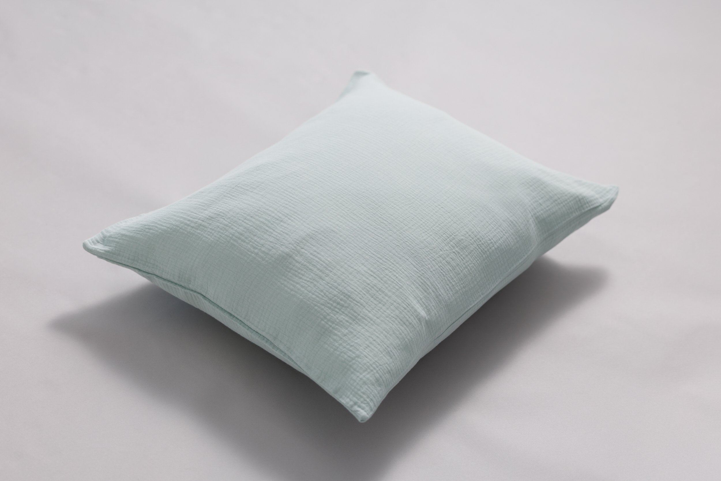 Set Copripiumino in mussola di cotone 140x200 - Menta Set Copripiumino in mussola di cotone 140x200 - Menta