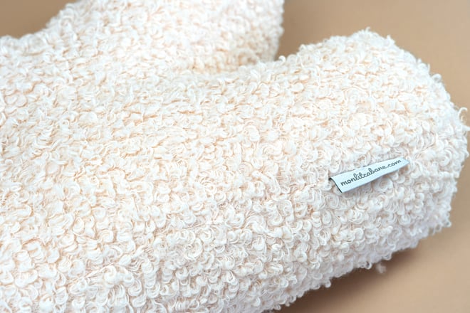 Coussin Lettre K - Vanilla Bouclé