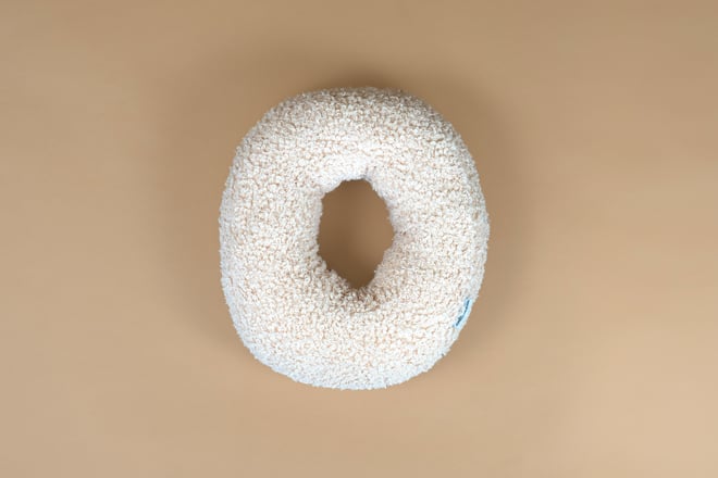 Coussin Lettre O - Vanilla Bouclé