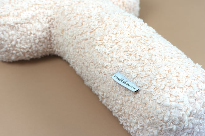 Coussin Lettre T - Vanilla Bouclé