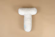 Coussin Lettre T - Vanilla Bouclé