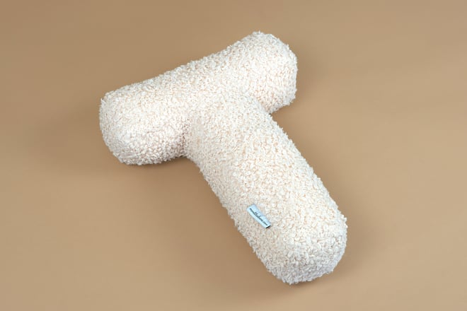 Cojín Letra T - Vanilla Bouclé 