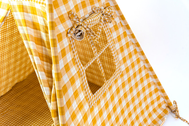 Double Sided Honey Checkered Muslin Tipi