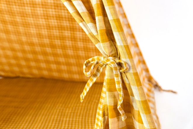 Double Sided Honey Checkered Muslin Tipi
