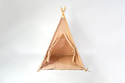 Tipi en Mousseline à Rayures Beige