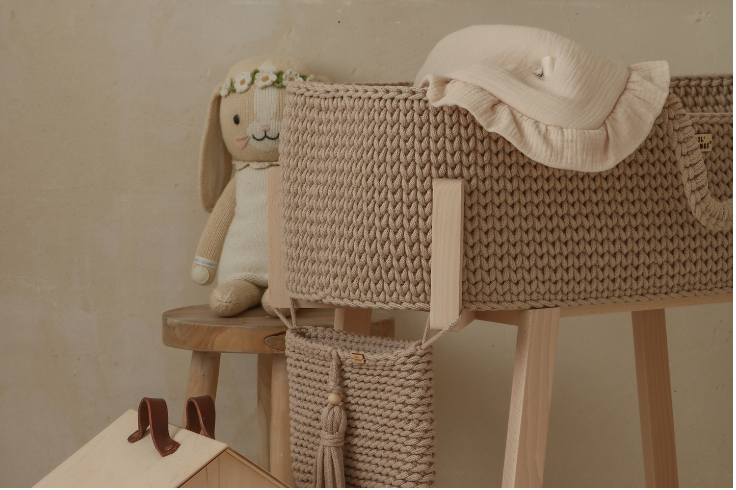 - Couffin en Crochet Avec Support - Mocha - Marron (Mon Lit Cabane) - Image 6