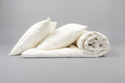 Set Copripiumino in Raso di Cotone Vaniglia 140x200