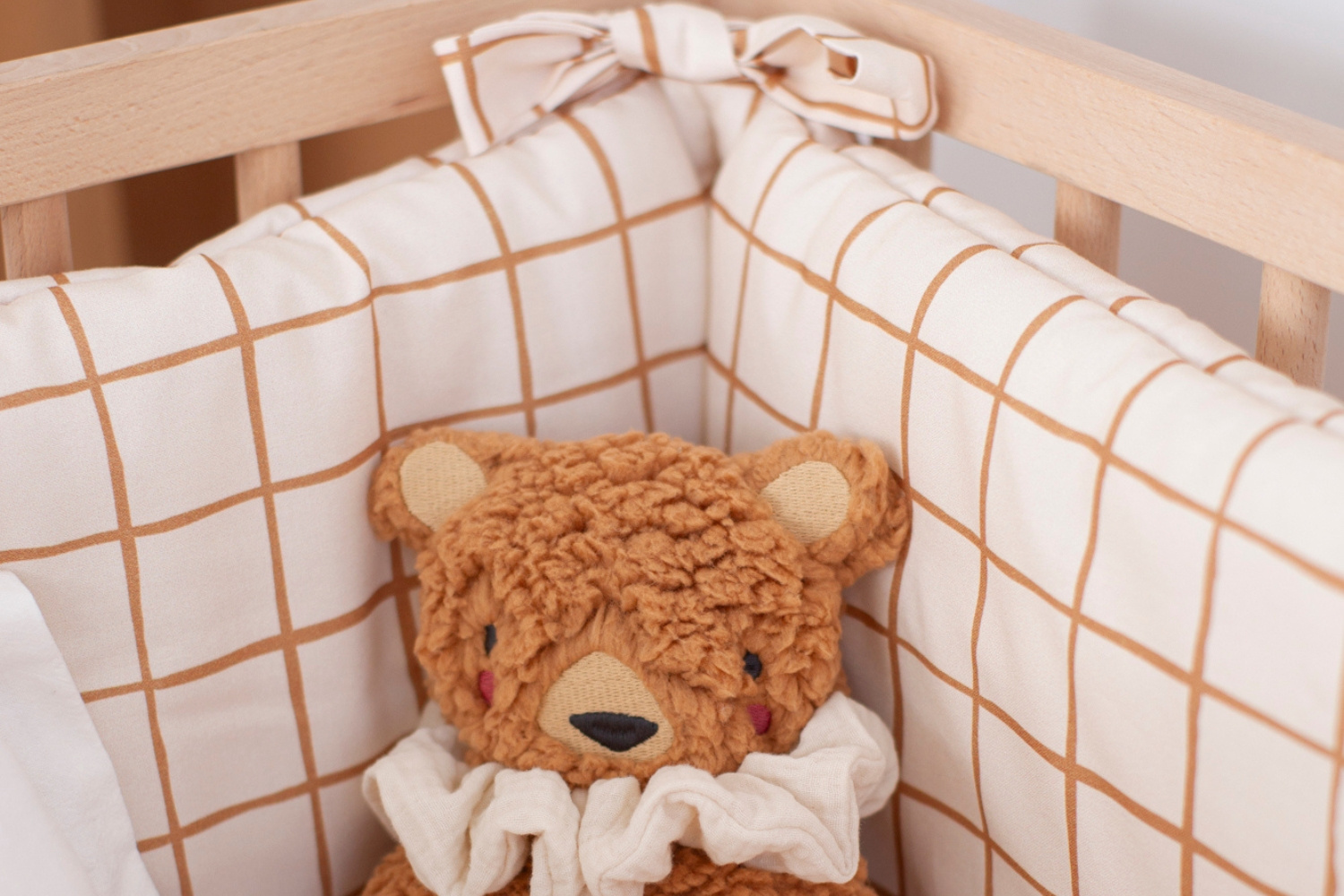 - Tour de Lit Vichy Caramel - (Mon Lit Cabane) - Image 3