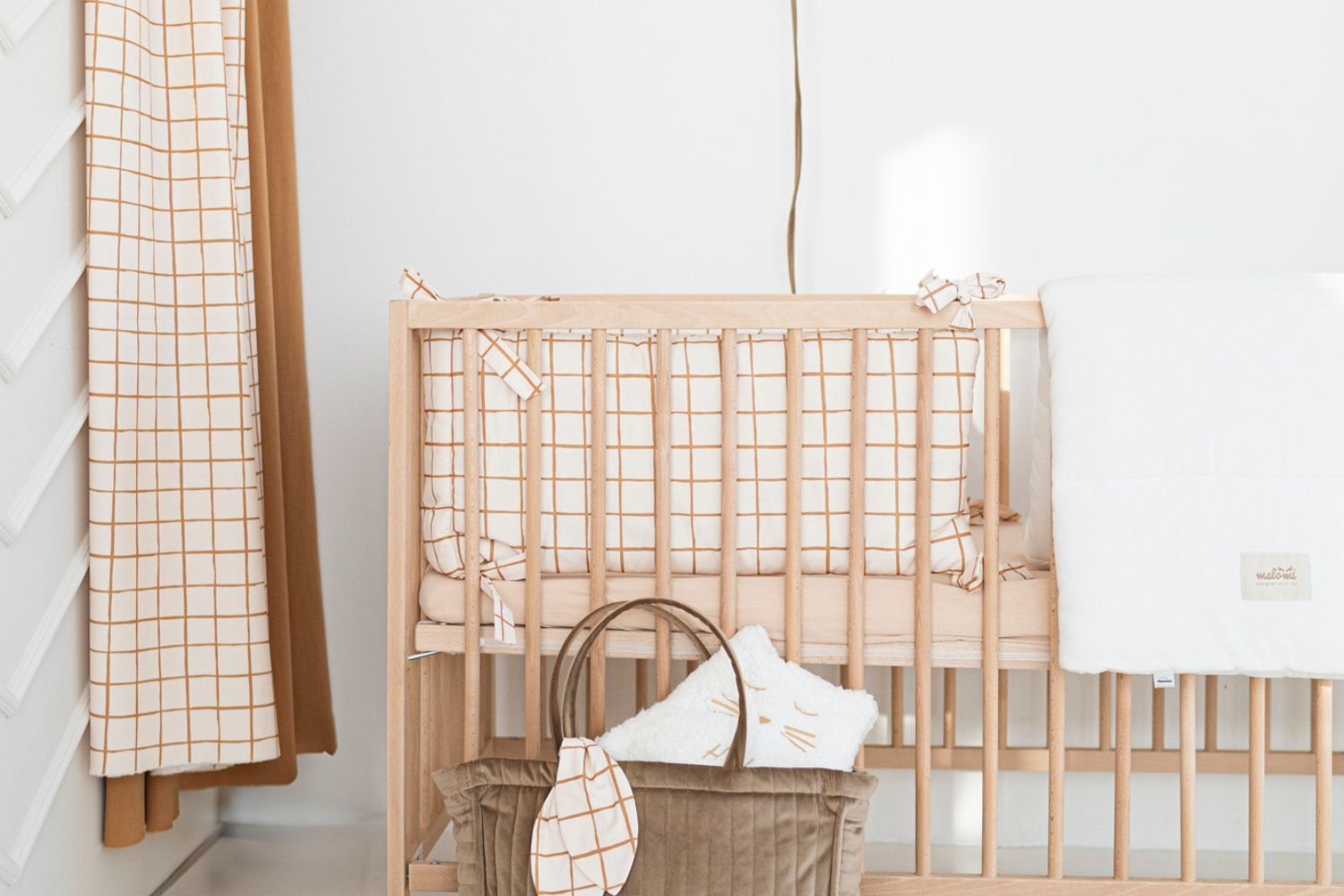 - Tour de Lit Vichy Caramel - (Mon Lit Cabane) - Image 5